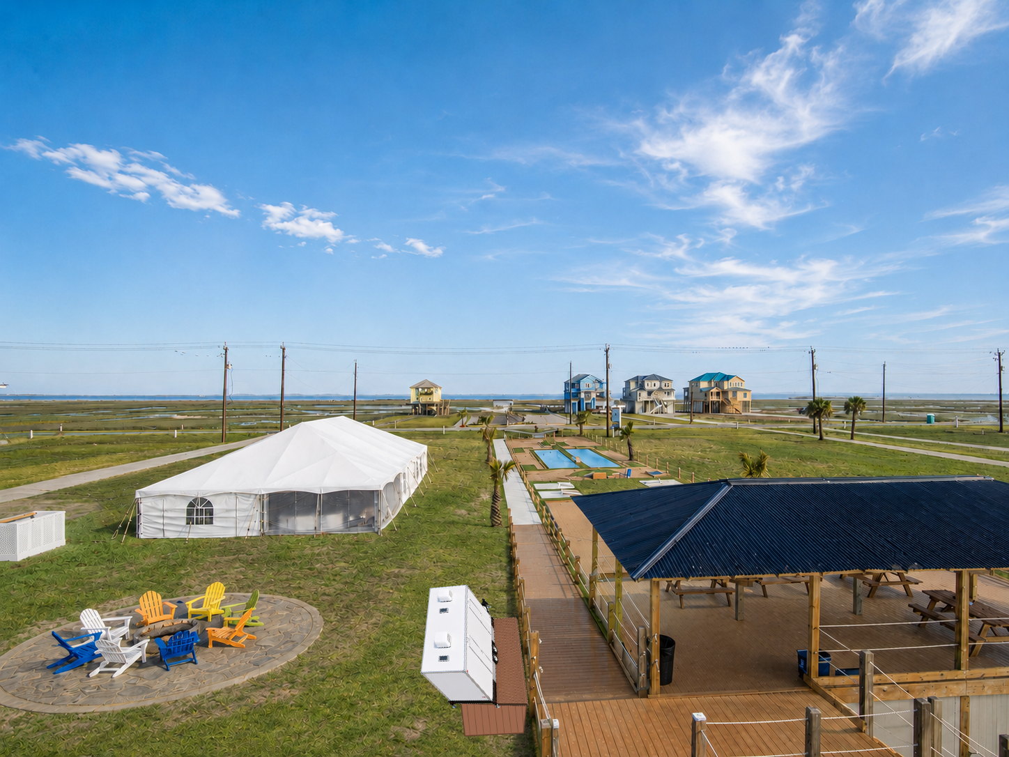 Seahorse coastal community setting