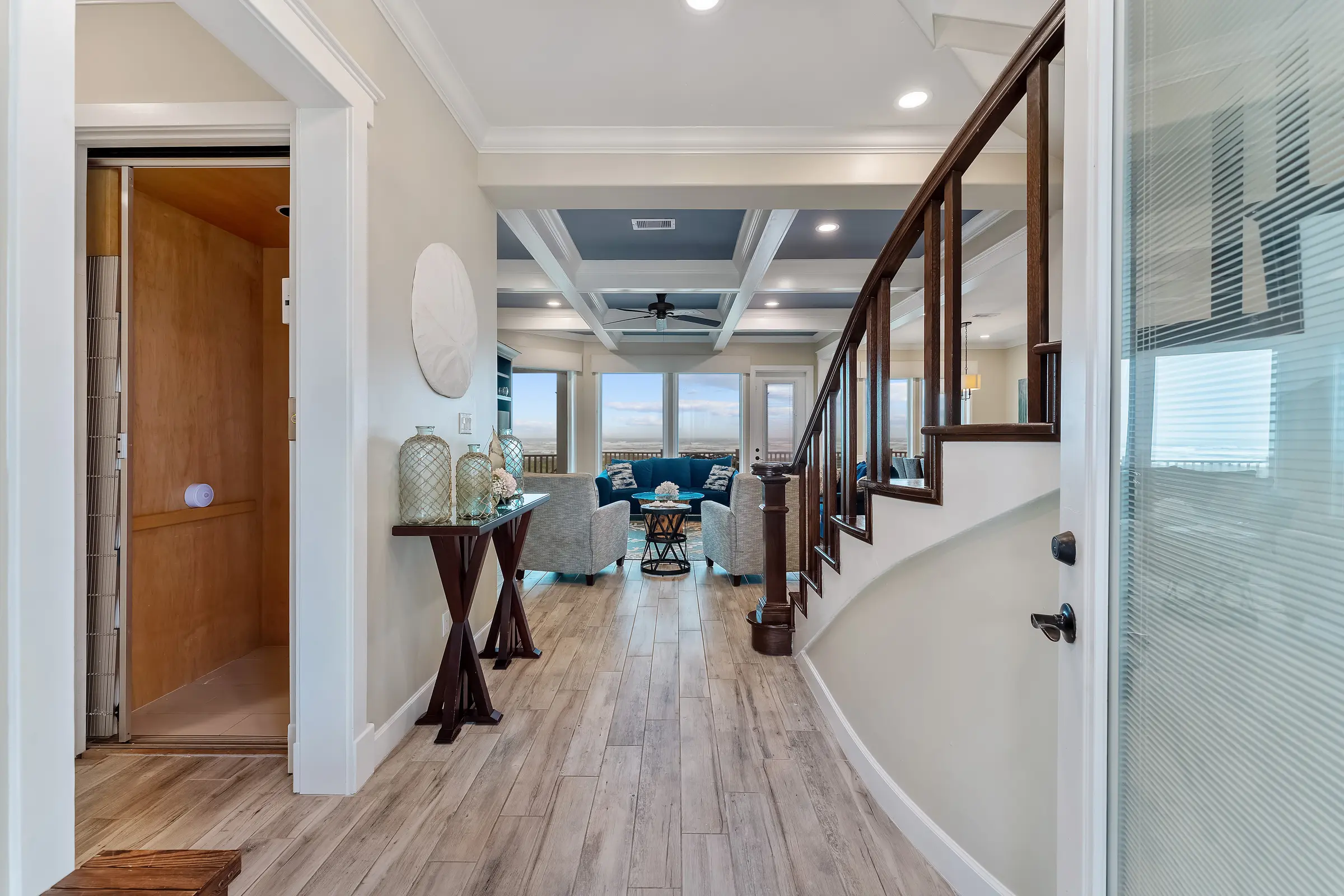 Spacious Signature Home entry and elevator available to event parties and overnight guests